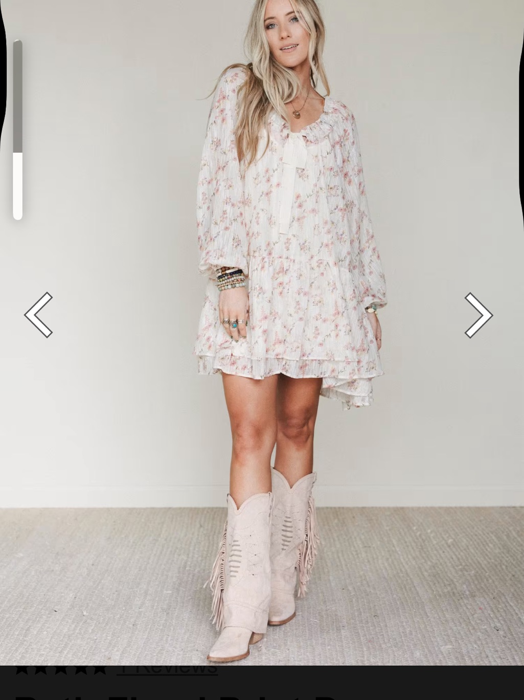 Three Bird Nest Beth Floral Mini Dress Nwt